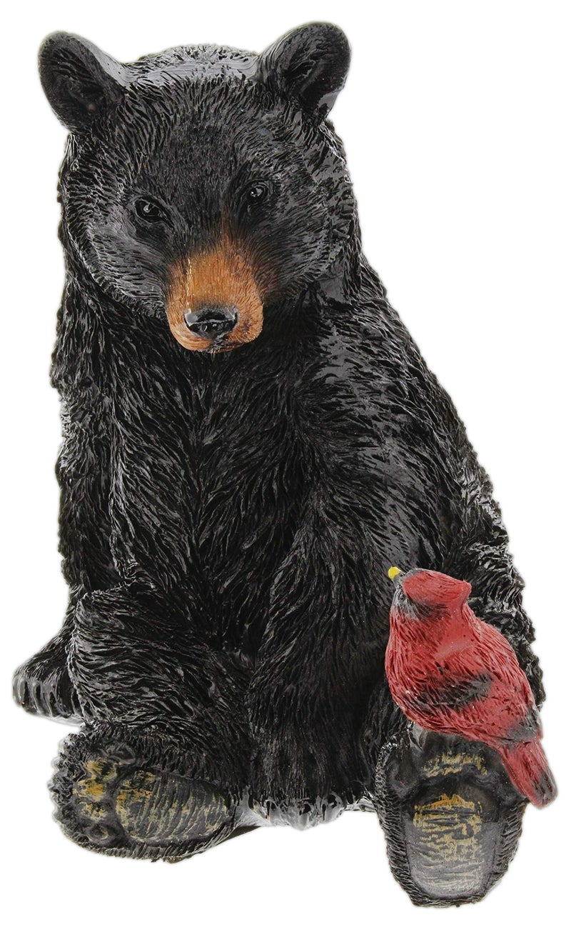 The Bridge Collection Black Bear and Cardinal Friend Figurine - Image 1